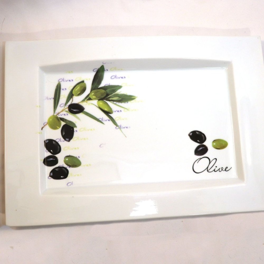 D'Moda Italy Olive Branch Collection Rectangular P